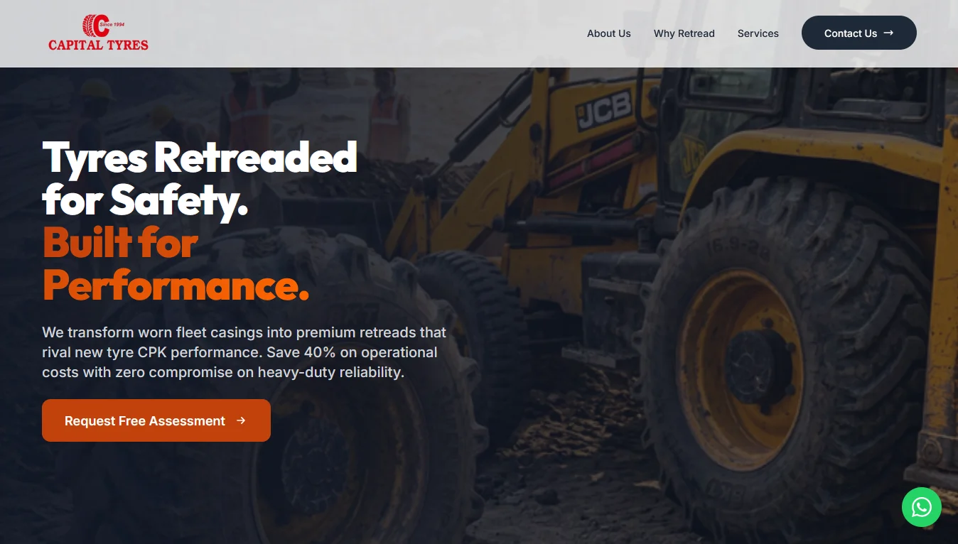 Capital Tyres - Project Case Study Hero Showcase